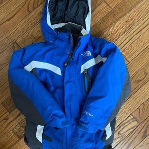 Boys North Face Blue triclimate coat, size XS/6.